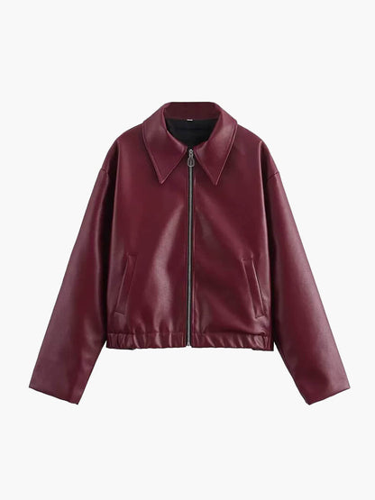Rome Wine leather Jacket