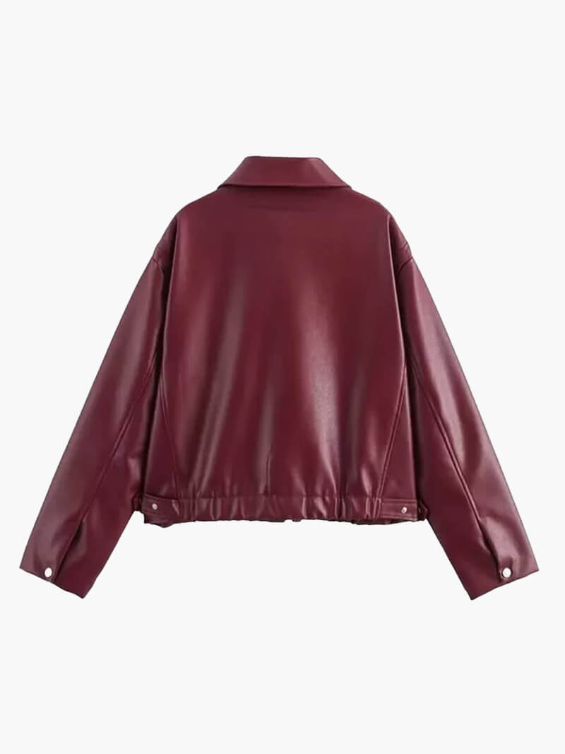 Rome Wine leather Jacket