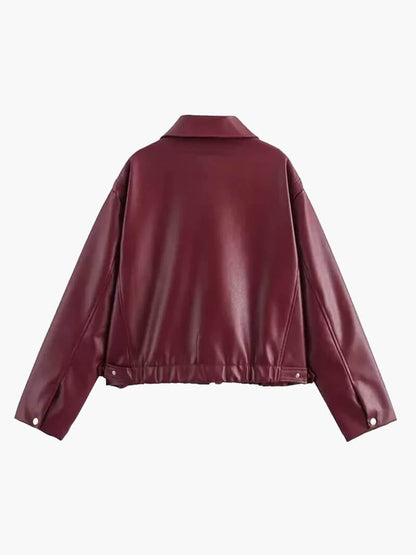 Rome Wine leather Jacket