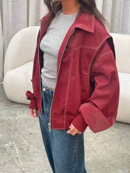Pip Red Bomber Jacket