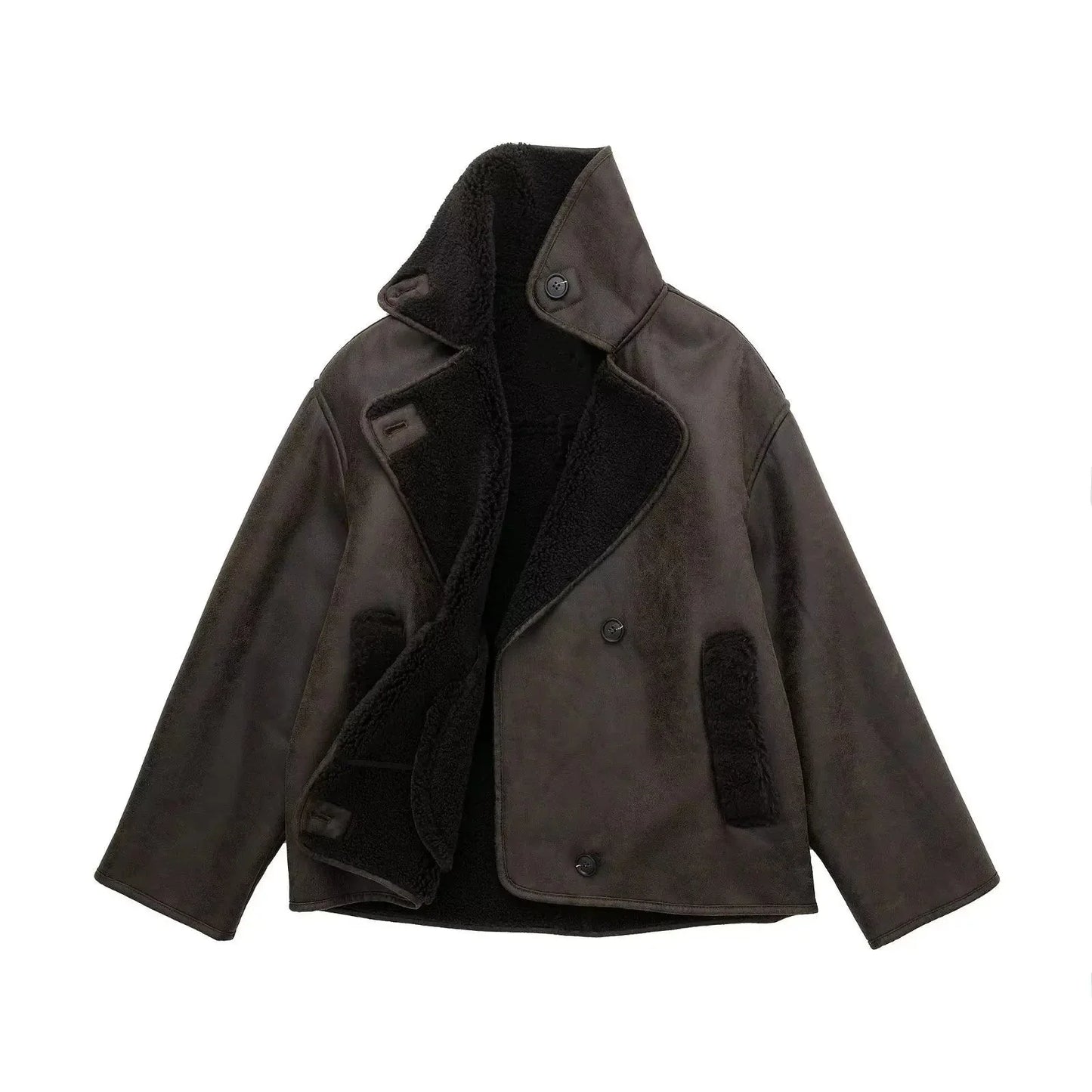 Celeste oversized Leather Jacket