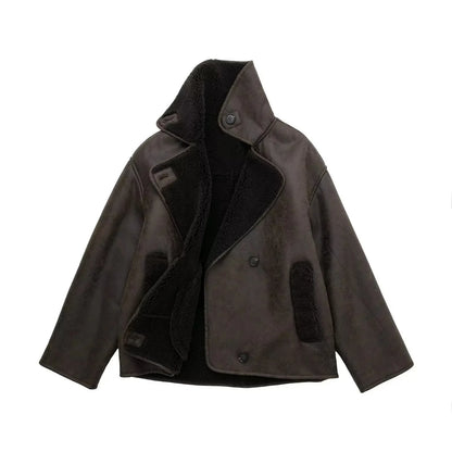 Celeste oversized Leather Jacket