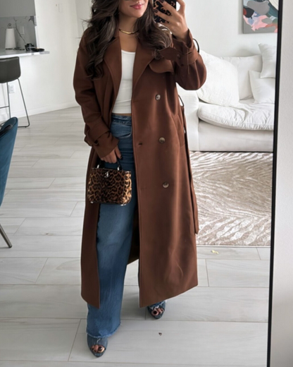 Celia Suede Trench Coat