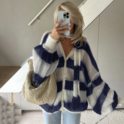 Sandy Striped loose Cardigan